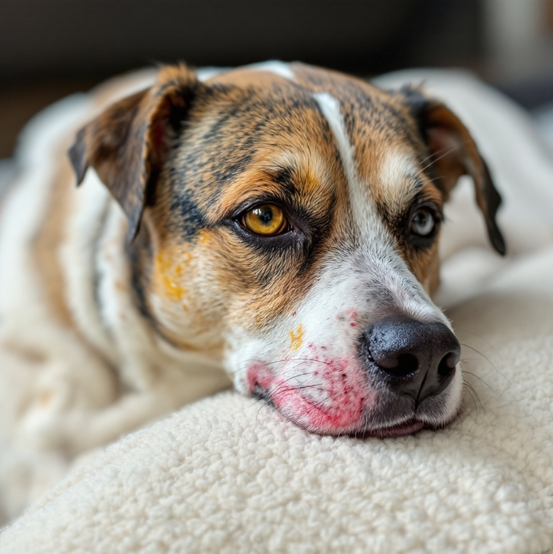 KINH NGHIỆM XỬ LÝ VÀ CHĂM SÓC KHI CHÓ MẮC LEPTO (BỆNH XOẮN KHUẨN) GÂY VÀNG DA 3 cho bi viem do da